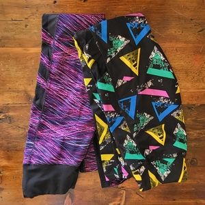 POPFIT LEGGINGS, 2 PAIRS, SIZE MEDIUM